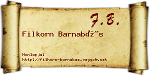 Filkorn Barnabás névjegykártya