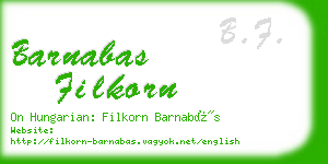 barnabas filkorn business card